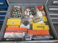 9 Drawer Cabinet with Contents: Fittings, Electrical Components.- Auction Item