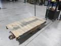 Railroad Style Moving Cart with Large Center Wheel and Swivel End Wheels, Wooden Deck- Auction Item