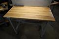 Portable Work Bench with Maple Top, Upper Shelf, Drawer, Work lighy- Auction Item