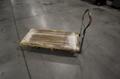 Rolling Flatbed Shop Cart with Wood Deck and Removable Handle- Auction Item