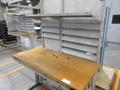 Work Bench, Heavy Duty Metal, Adjustable with Wood Top and Adjustable Shelving- Auction Item