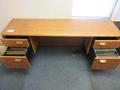Wooden Office Main Desk and Rear Desk- Auction Item