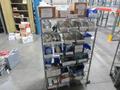 Rolling Wire Shelf with Contents of Assorted Hardware and Fasteners- Auction Item