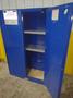 2 DOOR JUSTRITE HAZARDOUS MATERIALS STORAGE CABINET, 43” X 18” X 65” HIGH: YOBRO #24503