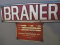 20,000 LBS X 54" X 36" BRANER HYDRAULIC COIL CAR UPENDER WITH POWER FEED CONVEYOR: YOBRO #25238