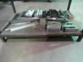 Work Table with 40 Taper Tool Vise and Contents including Large Assortment of Aluminum Vise Jaws- Auction Item