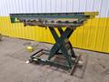 4,000 LBS X 60" X 30" SOUTHWORTH HYDRAULIC SCISSOR LIFT TABLE WITH 60X42 ROLLER CONVEYOR TOP, 110 VOLT: STOCK #20914