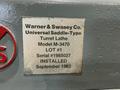 2A WARNER &amp; SWASEY MODEL #M-3470 CROSS SLIDING TURRET LATHE: YOBRO #25009