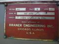 20,000 LBS X 54" X 36" BRANER HYDRAULIC COIL CAR UPENDER WITH POWER FEED CONVEYOR: YOBRO #25238