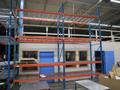 Pallet Racking: (3) 16'H x 48" Uprights, Tear-Drop Style, (8) 8' SHelves, Wire Decking- Auction Item