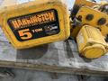 10,000 LB (5 TON) HARRINGTON MOTORIZED CHAIN HOIST W/ POWER TROLLEY: STOCK #19956