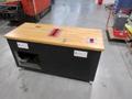 Heavy Duty Butcher Block Top Shop Made Rolling Workbench.- Auction Item