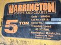 10,000 LB (5 TON) HARRINGTON MOTORIZED CHAIN HOIST W/ POWER TROLLEY: STOCK #19956