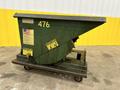 1/2 YARD (46" x 36" x 30") X 5000 LBS AMERICAN PORTABLE DUMP HOPPER ON CASTERS: STOCK 20072
