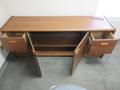 Wooden Office Main Desk and Credenza- Auction Item