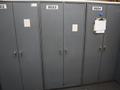 Metal 2 Door Heavy Duty Storage Cabinets (3 Units) with Adjustable Shelves and Contents of Plastic Bins and Parts- Auction Item