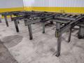 30&#039; LONG POWERED ROLLER CONVEYOR W/ BEAM TRANSFER ARMS: STOCK #20756