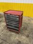 9 DRAWER X 27" X 18" RED TOOL BOX PARTS CABINET: STOCK #22171