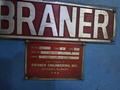 20,000 LBS BRANER HYDRAULIC COIL UPENDER WITH POWER FEED CONVEYOR: YOBRO #25238