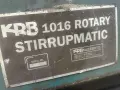 5/8", KRB #1016, ROTARY STIRRUPMATIC CNC REBAR BENDER &amp; SHEAR