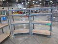 Metal Shelves, Heavy Duty with Wood Tops, Portable - 48" x 24" x 68"- Auction Item