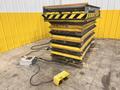 3500 LB X 60" X 36" SOUTHWORTH MODEL #4428610 HYDRAULIC SCISSOR LIFT TABLE WITH ROLLER TOP: STOCK #20934
