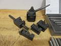 Aloris CXA Tool Post and (4) Assorted Holders, with Everede Tool Co. Boring Bar Set with Sleeves and Cutting Inserts- Auction Item