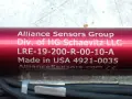ALLIANCE SENSORS GROUP 2 LINEAR VARIABLE INDUCTIVE TRANSDUCER POSITION SENSORS  -  LRE-19-200-R-00-10-A
