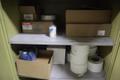 2 Door Metal Storage Cabinet with Contents of Zebra Printer Labels, Uline Labels, Ear Plugs and More- Auction Item