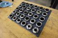 Hardinge 5C Collets in Metal Divider Rack (30)- Auction Item