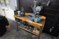 KO Lee End Mill Grinder with Attachments, Craftsman Double End Bench Grinder and Maple Top Work Bench- Auction Item