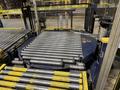 50" x 48" x 92" HIGH LANTECH QL AUTOMATIC SHRINK WRAPPER WITH IN-FEED &amp; OUT-FEED CONEYOR. STOCK # 0980426