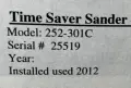 TIMESAVER 52" 2 HEAD BELT GRINDER SANDER  -  252-301C