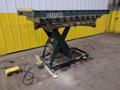 4,000 LBS X 60" X 30" SOUTHWORTH HYDRAULIC SCISSOR LIFT TABLE WITH 60X42 ROLLER CONVEYOR TOP, 110 VOLT: STOCK #20915