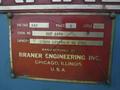 20,000 LBS BRANER HYDRAULIC COIL UPENDER WITH POWER FEED CONVEYOR: YOBRO #25238