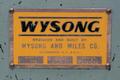 3/16&quot; x 6&#039; WYSONG MECHANICAL SHEAR MODEL 772