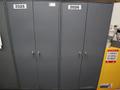 Metal 2 Door Heavy Duty Storage Cabinets (2 Units) with Adjustable Shelves and Contents of Plastic Bins and Parts- Auction Item