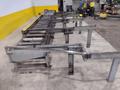 30&#039; LONG POWERED ROLLER CONVEYOR W/ BEAM TRANSFER ARMS: STOCK #20756