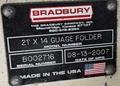Folding Machine, Bradbury, 21 ft x 0.075"