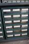 Shelving Unit with (6) Multi-Bin Cabinets with Hardware and Fasteners Contents- Auction Item