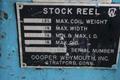 2500 LBS X 12&quot; COOPER WEYMOUTH DOUBLE END COIL REEL: STOCK #75615