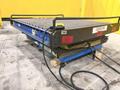 3,000 LBS X 48" X 48" ROTO-MAX HYDRAULIC SCISSOR LIFT TABLE W/ ROTARY LEWCO ROLLER CONVEYOR TOP, 110 VOLT: STOCK #20874