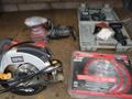 Chicago Electric Corded 7-1/4" Circular Saw with Extra Blades, 1/4 Sheet Palm Sander, and Mini Sander- Auction Item