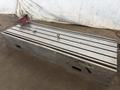 28" WIDE x 83" LONG x 12" TALL T-SLOTTED MACHINE RISER TABLE. STOCK # 0433926