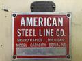 36&quot; x 18 GA AMERICAN STEEL LINE 7-ROLL COIL STOCK STRAIGHTENER: STOCK #13595