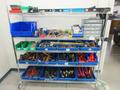 Hand Tools, Large Assortment Including Bolt Cutters, Clamps Tap and Dies, Bubble Levels, Hammers, Pipe Wrenches and More on Uline 5-Shelf 72" x 24" x 78" Metal Wire Rolling Cart- Auction Item