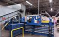 30" X 40" SELCO MODEL HSO-128A AUTO-TIE TOP LOADING HORIZONTAL HYDRAULIC BALER SYSTEM, W/ CONVEYOR &amp; DUMP HOPPER: YOBRO #26210