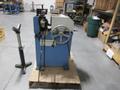 J.F. Berns Chamfering Machine - 3″ Round Cap, 2 HP, Air/Manual Chuck, 9.5&quot; 3-Jaw Chuck W/ Adjustable Height Roller Stand- Auction Item