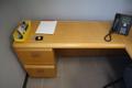 Wood Desk with Return and 5 Drawers- Auction Item