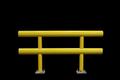 (20) 6' LONG x 42" HIGH IDEAL SHIELD TWO LINE PLASTIC COATED HEAVY DUTY GAURDRAIL BARRIER: YOBRO #24874